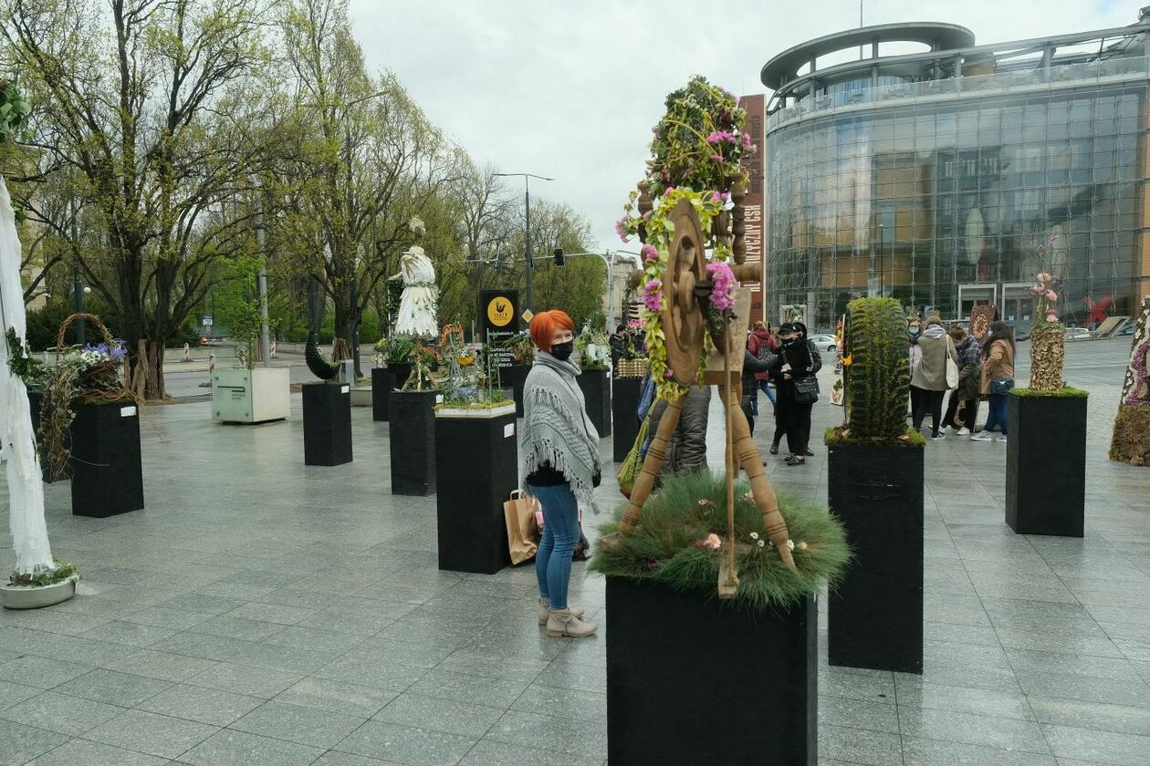  Weekend z Florystyką: przed gmachem CSK można otwarto wystawę instalacji artystycznych (zdjęcie 1) - Autor: Maciej Kaczanowski