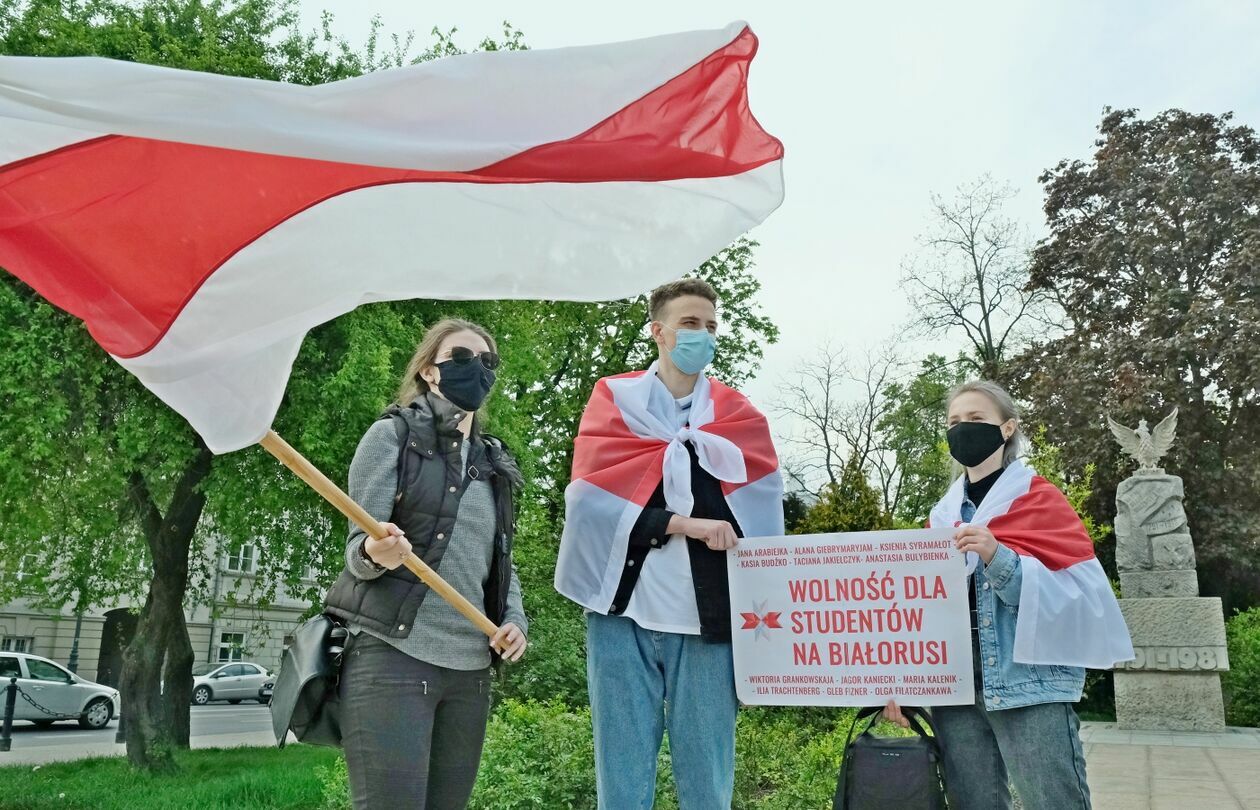  Protest studentów z Białorusi (zdjęcie 1) - Autor: Maciej Kaczanowski