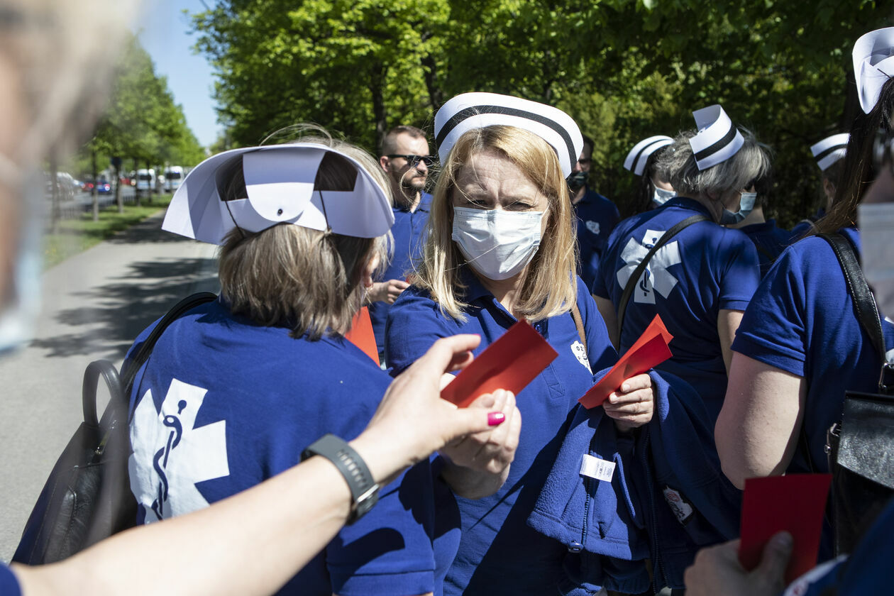  Protest pielęgniarek w Warszawie (zdjęcie 1) - Autor: Jacek Szydłowski
