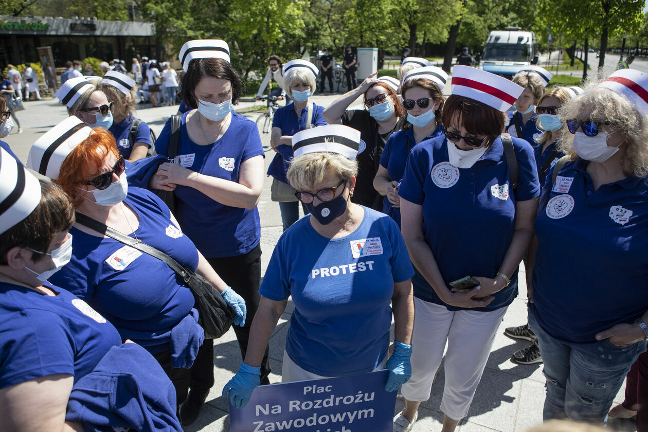 Protest pielęgniarek w Warszawie - Autor: Jacek Szydłowski