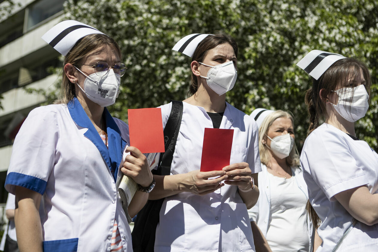  Protest pielęgniarek w Warszawie (zdjęcie 1) - Autor: Jacek Szydłowski