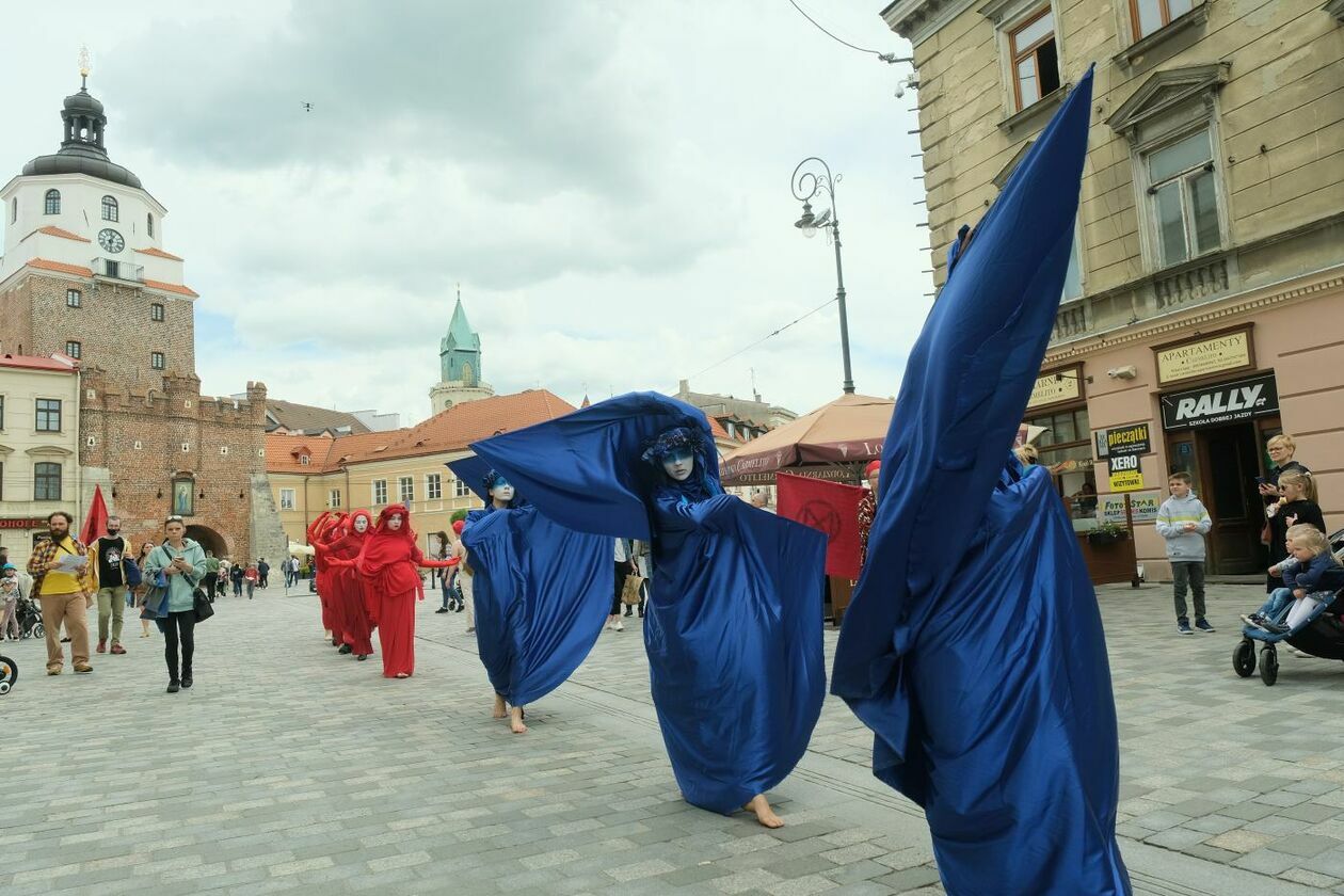  Milczący marsz dla Polesia. Performance Extinction Rebellion (zdjęcie 1) - Autor: Maciej Kaczanowski 