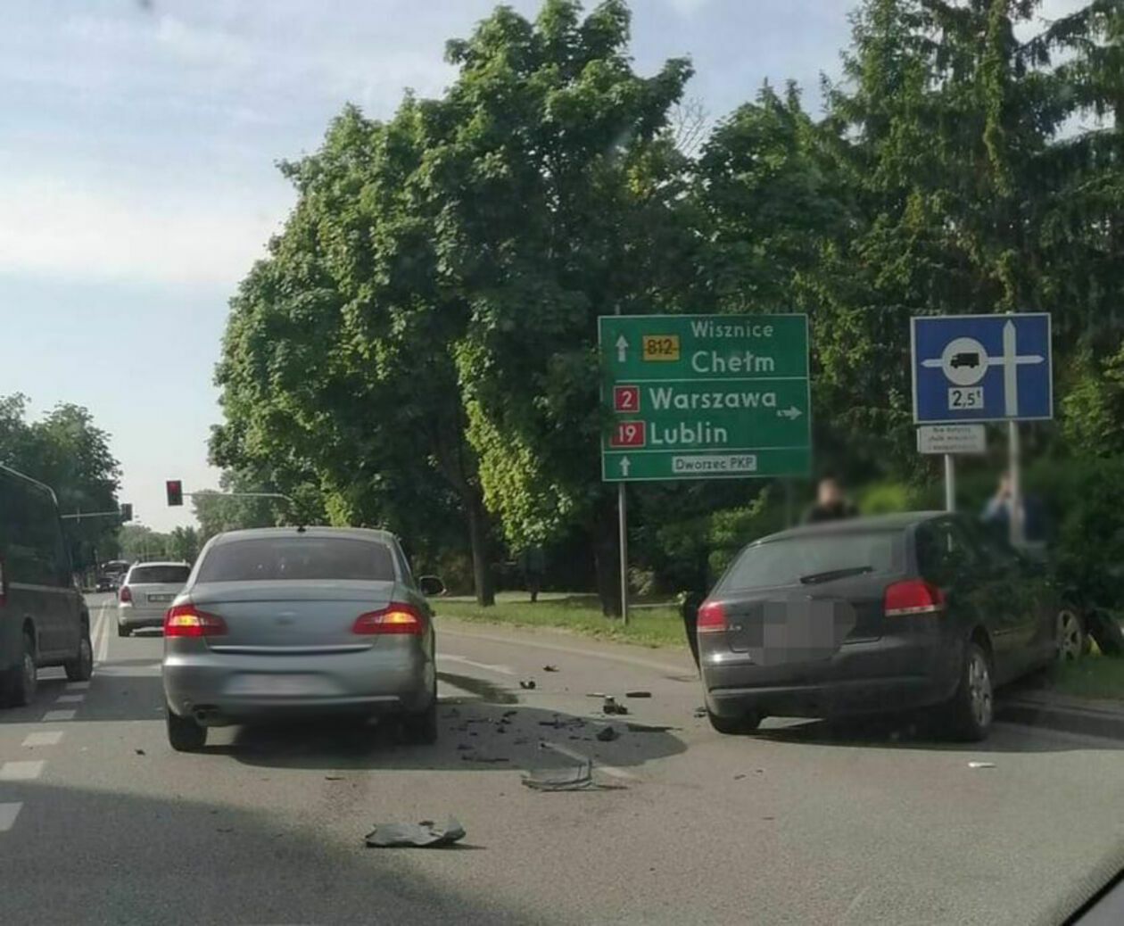  Zderzenie dwóch samochodów w Białej Podlaskiej (zdjęcie 1) - Autor: czytelnik