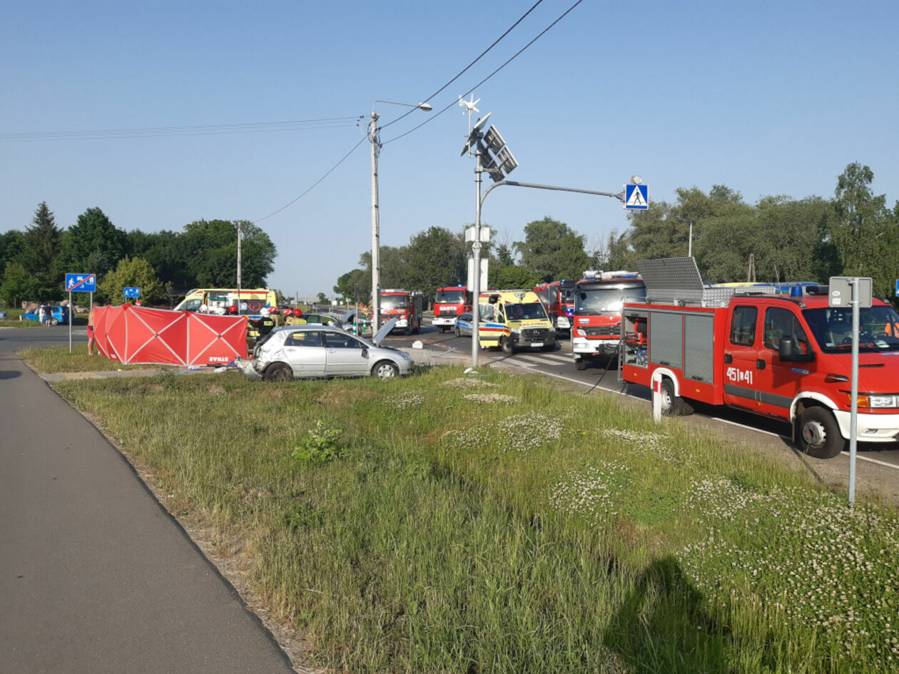  Wypadek w Kocku  - Autor: KP PSP Lubartów
