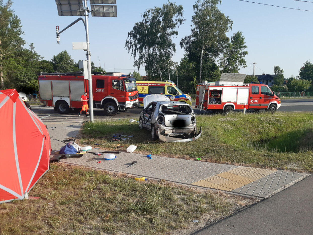 Wypadek w Kocku - Autor: KP PSP Lubartów