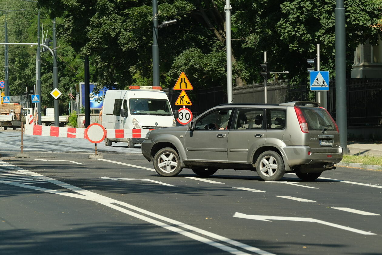  Prace drogowe na Al. Racławickich (zdjęcie 1) - Autor: Maciej Kaczanowski