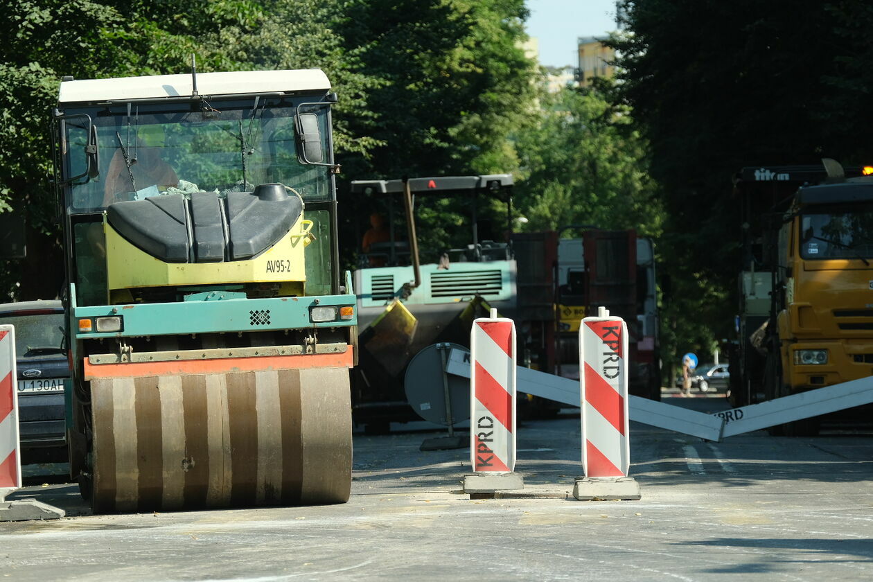  Prace drogowe na Al. Racławickich (zdjęcie 11) - Autor: Maciej Kaczanowski