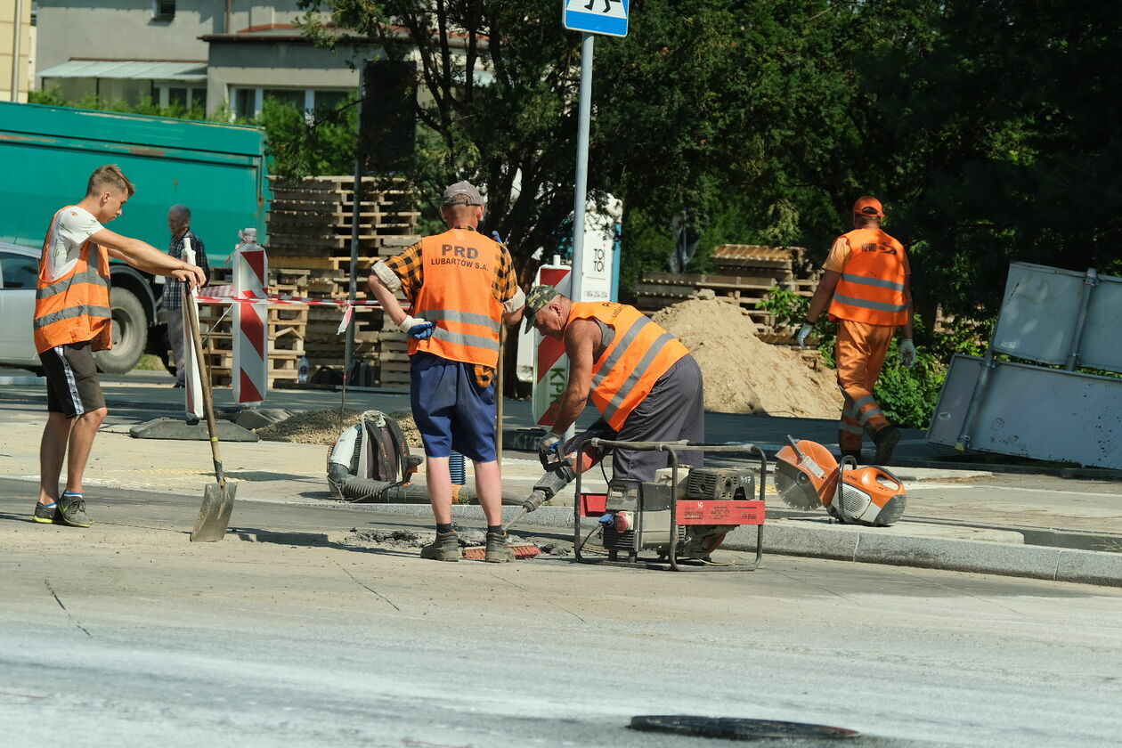  Prace drogowe na Al. Racławickich (zdjęcie 21) - Autor: Maciej Kaczanowski