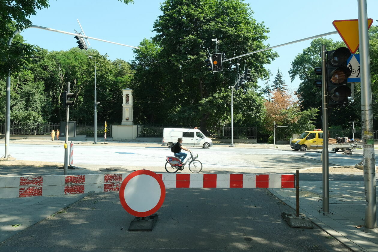  Prace drogowe na Al. Racławickich (zdjęcie 4) - Autor: Maciej Kaczanowski