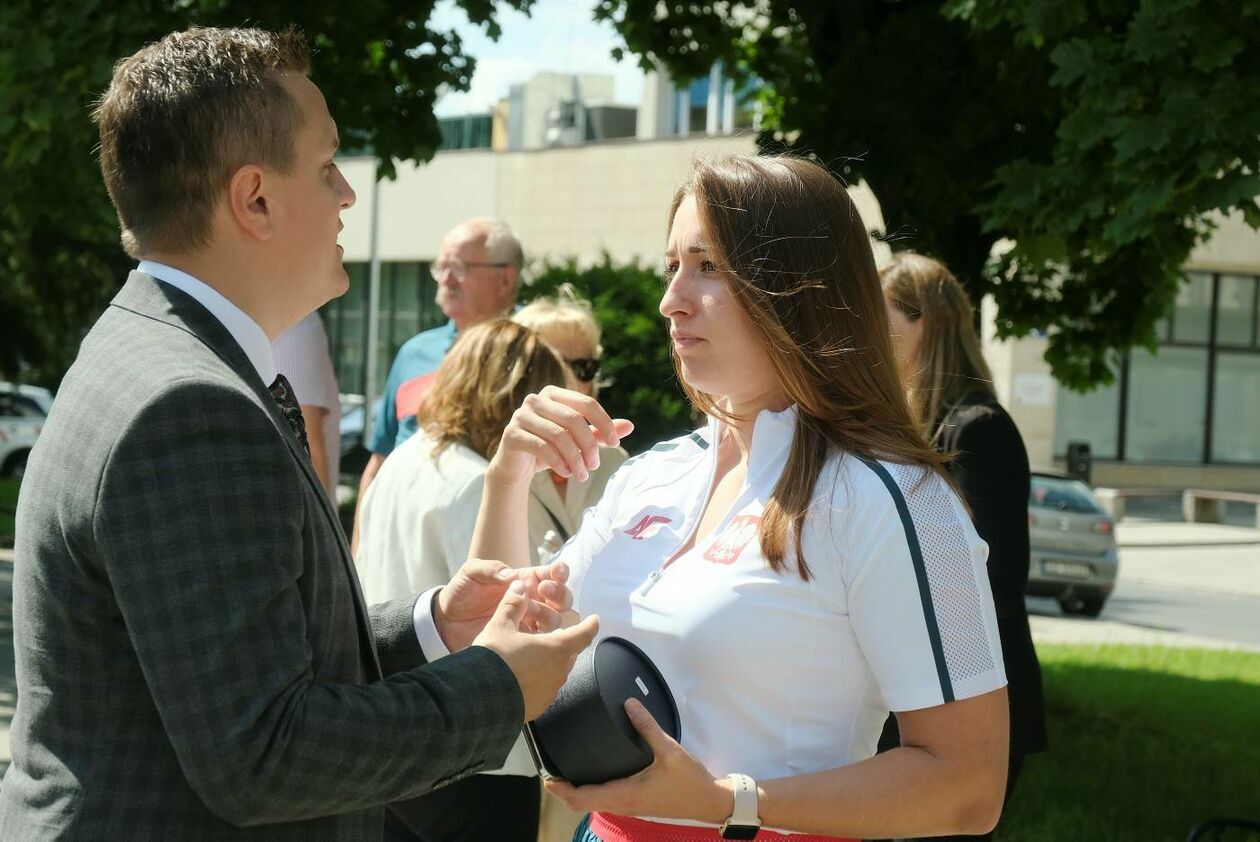  Konferencja prasowa Malwiny Kopron, medalistki igrzysk w Tokio na UMCS  - Autor: Maciej Kaczanowski