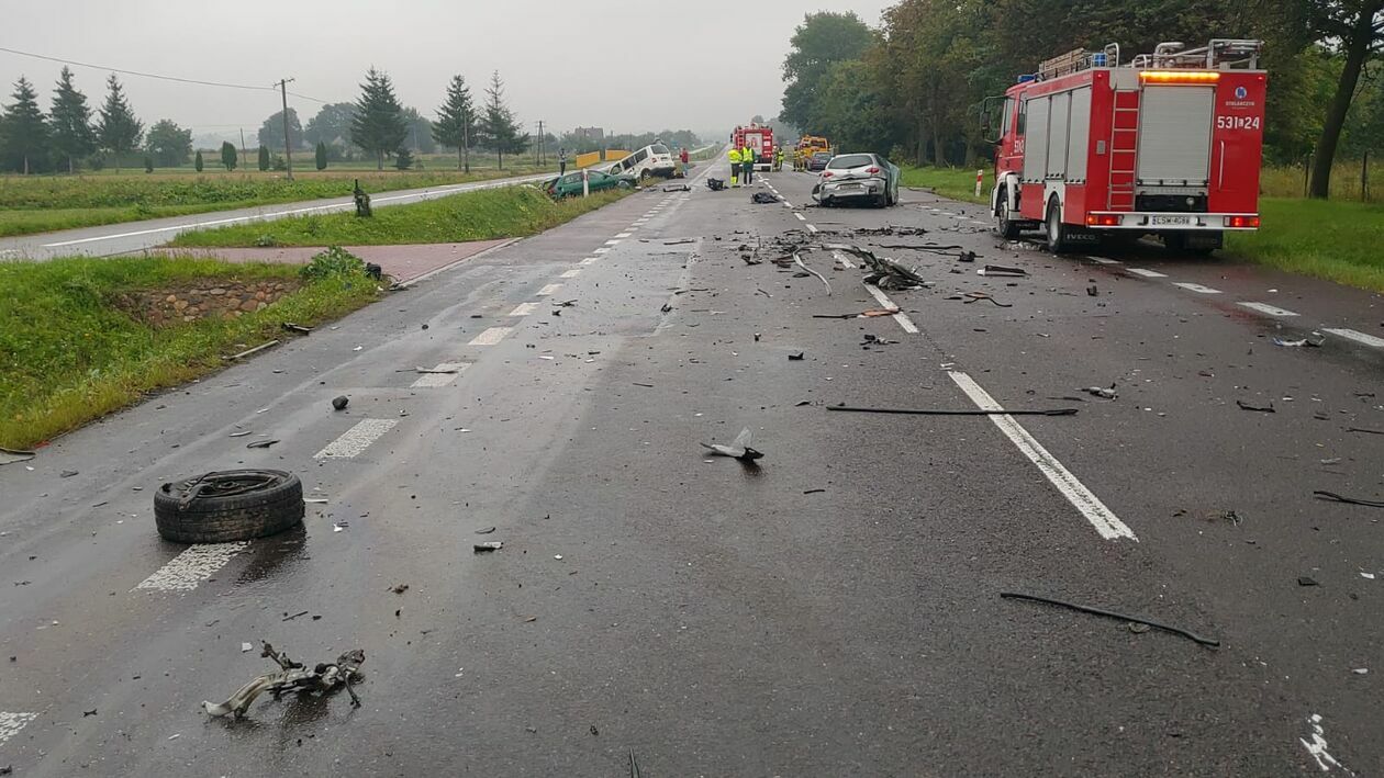 Brzezice. Śmiertelny wypadek na drodze krajowej nr 12 - Autor: Policja