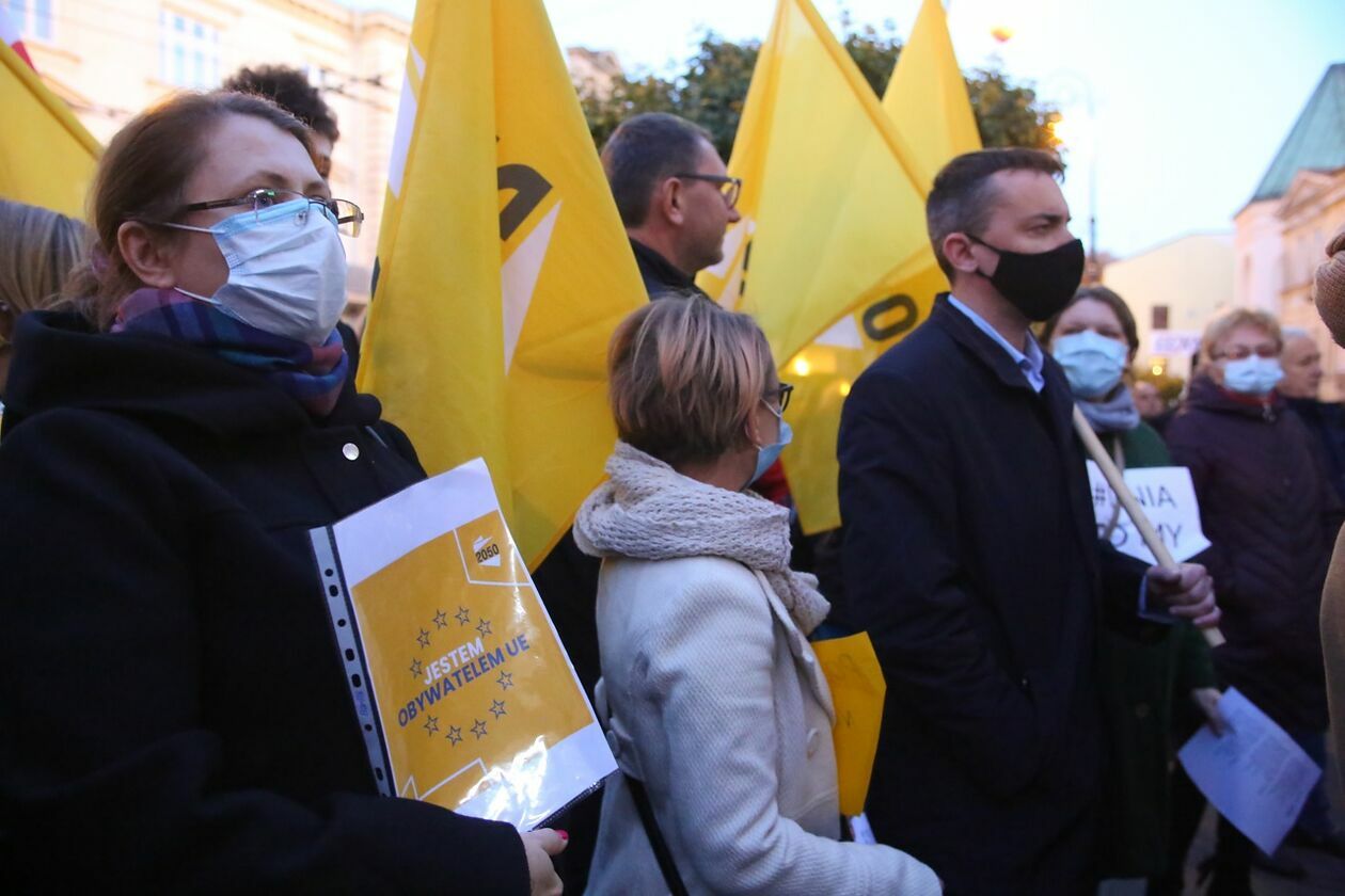  Protest KOD w Lublinie (zdjęcie 14) - Autor: Piotr Michalski