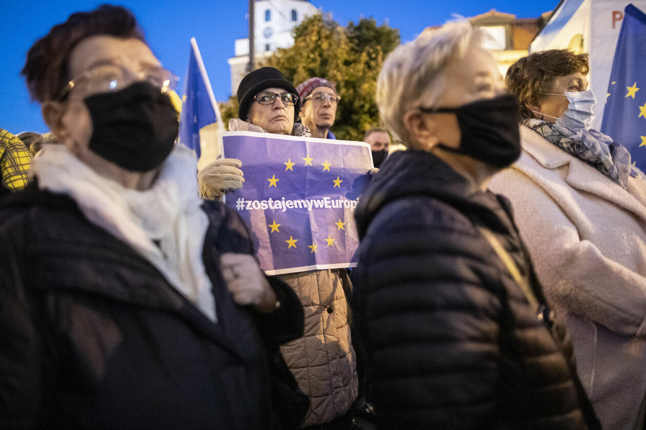  Zostajemy w Europie. Manifestacja w Lublinie (zdjęcie 21) - Autor: Jacek Szydłowski