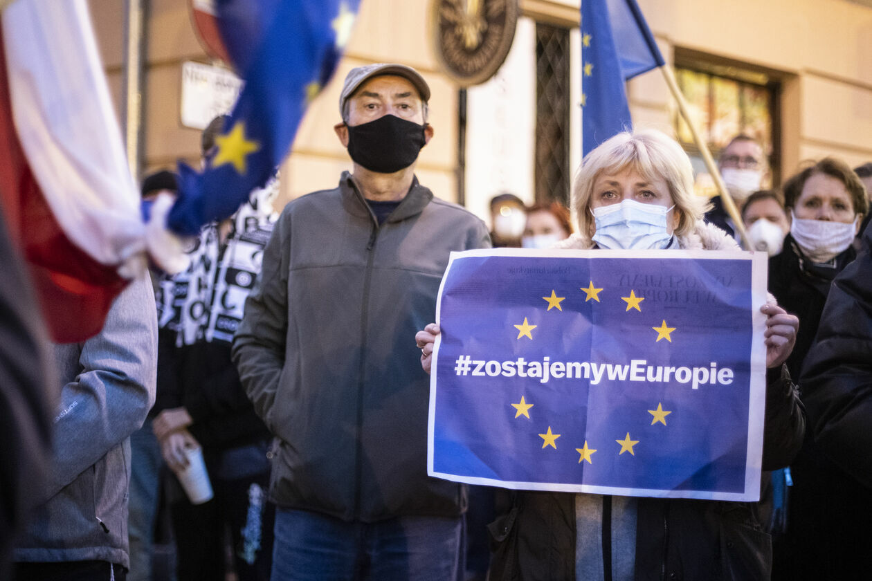  Zostajemy w Europie. Manifestacja w Lublinie (zdjęcie 13) - Autor: Jacek Szydłowski