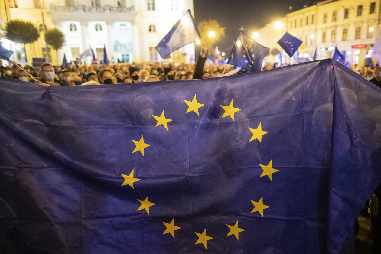  Zostajemy w Europie. Manifestacja w Lublinie (zdjęcie 25) - Autor: Jacek Szydłowski