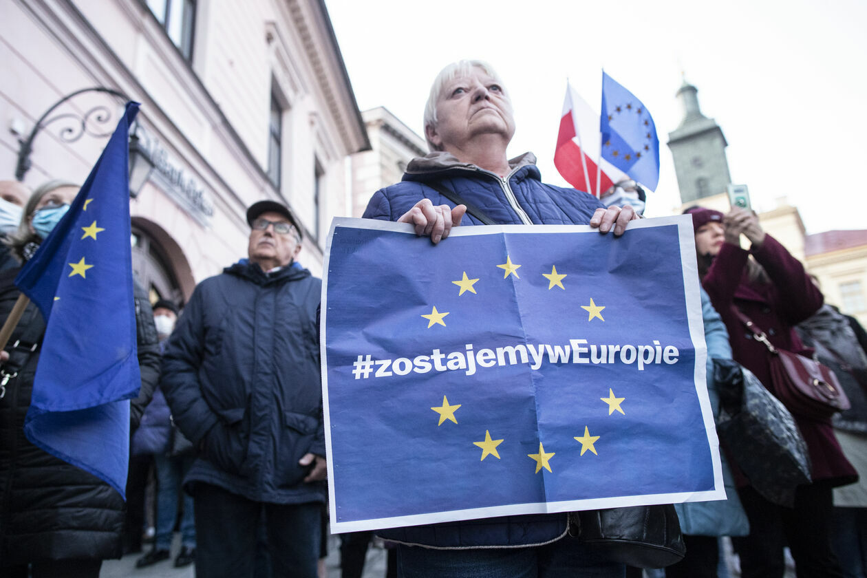  Zostajemy w Europie. Manifestacja w Lublinie (zdjęcie 3) - Autor: Jacek Szydłowski