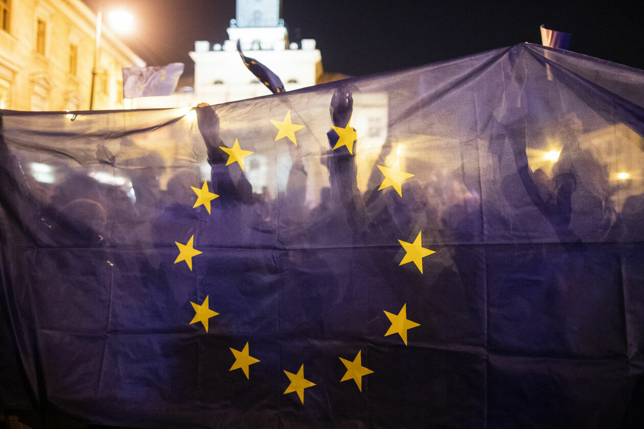  Zostajemy w Europie. Manifestacja w Lublinie (zdjęcie 11) - Autor: Jacek Szydłowski