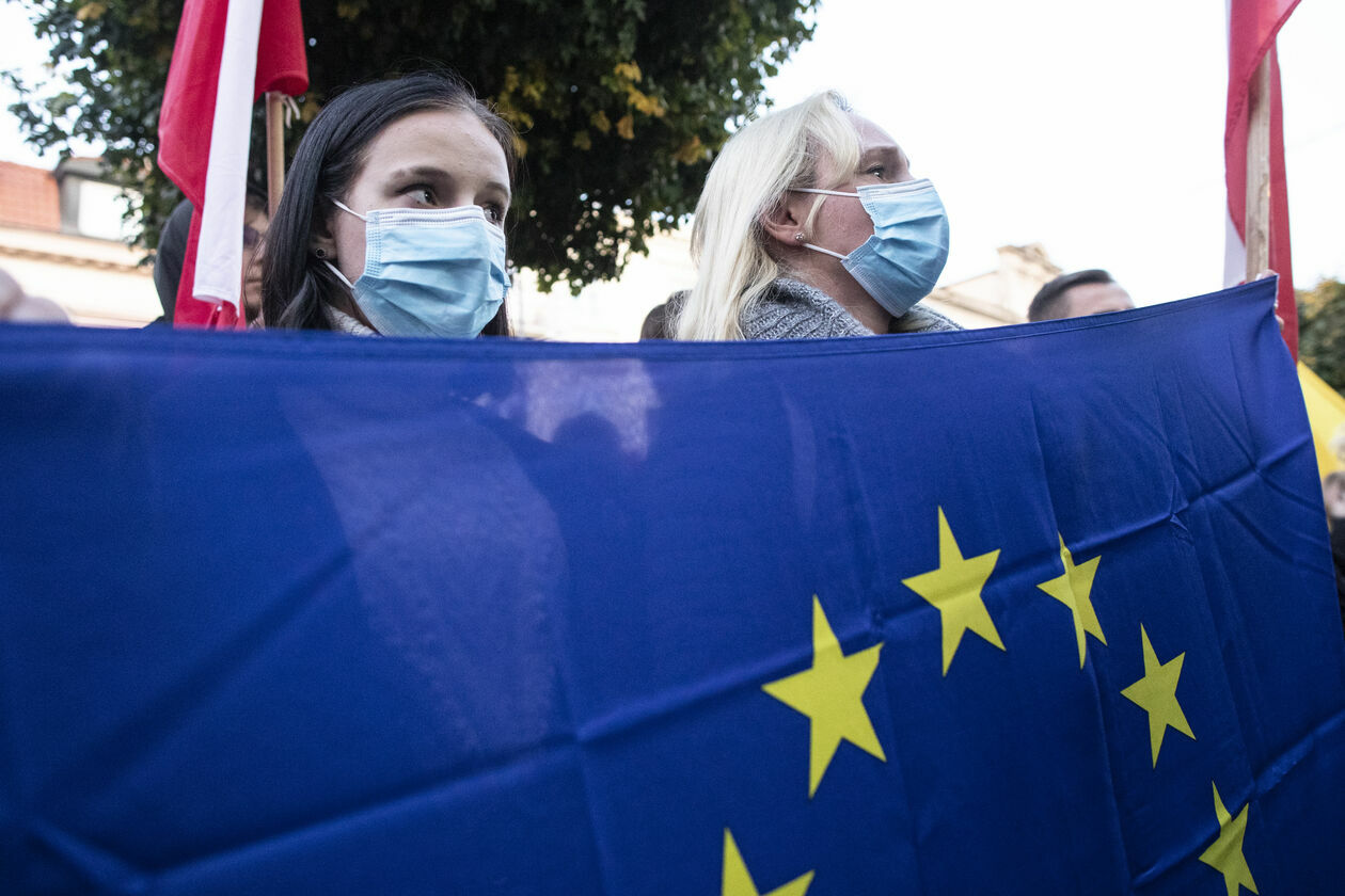  Zostajemy w Europie. Manifestacja w Lublinie (zdjęcie 6) - Autor: Jacek Szydłowski