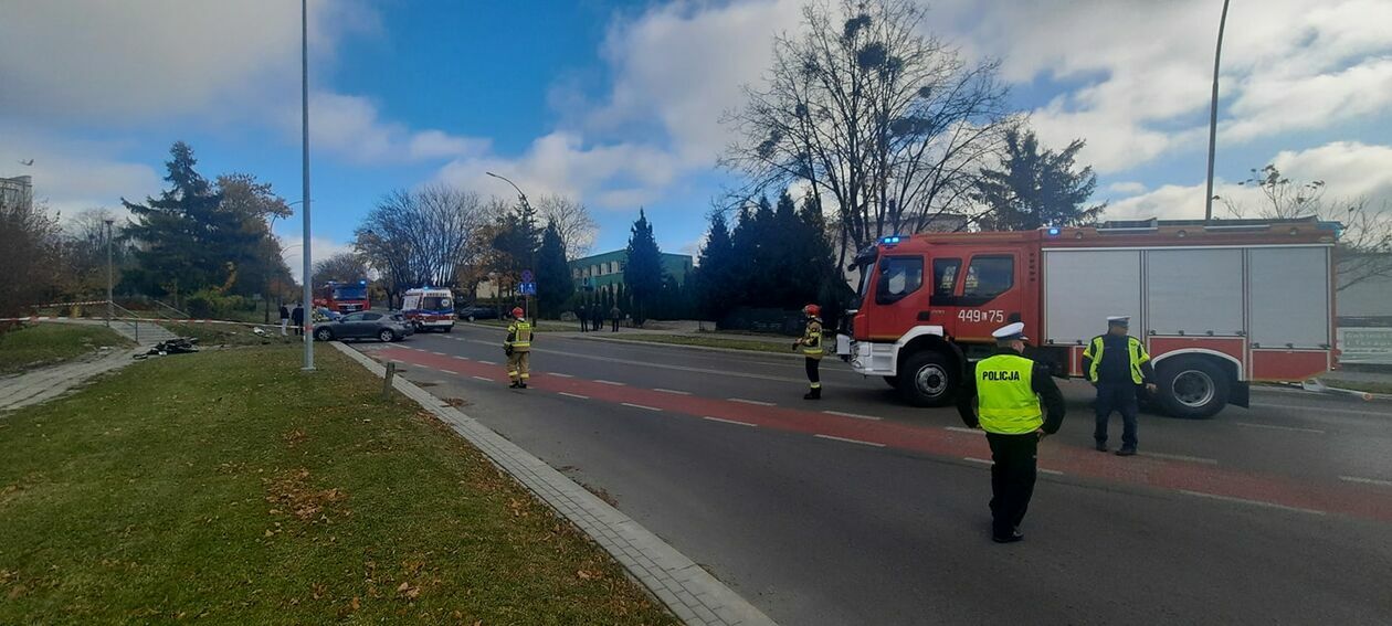 Wypadek przy ul. Lubelskiej w Kraśniku - Autor: Miejska OSP Kraśnik