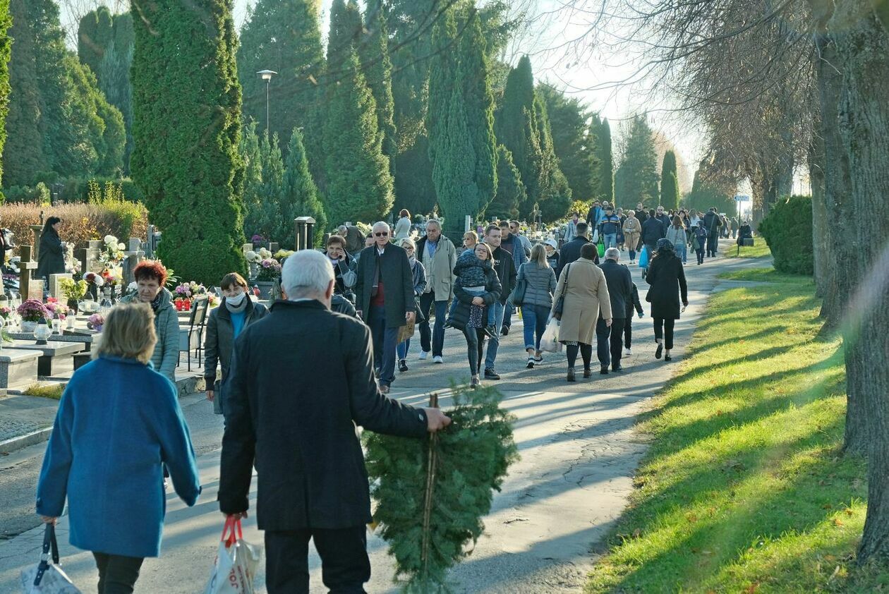  Tłumy na cmentarzu przy ul. Droga Męczenników Majdanka w Lublinie (zdjęcie 4) - Autor: Maciej Kaczanowski