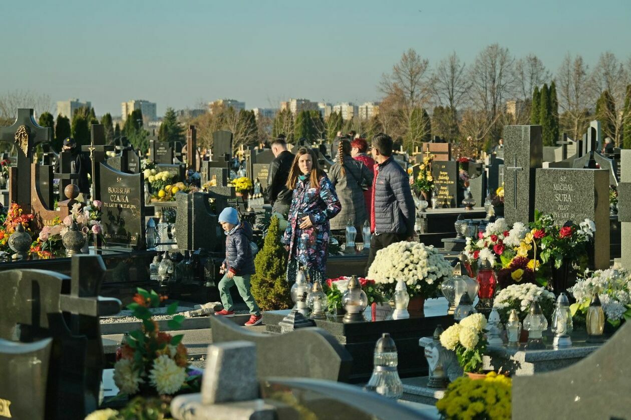  Tłumy na cmentarzu przy ul. Droga Męczenników Majdanka w Lublinie (zdjęcie 17) - Autor: Maciej Kaczanowski