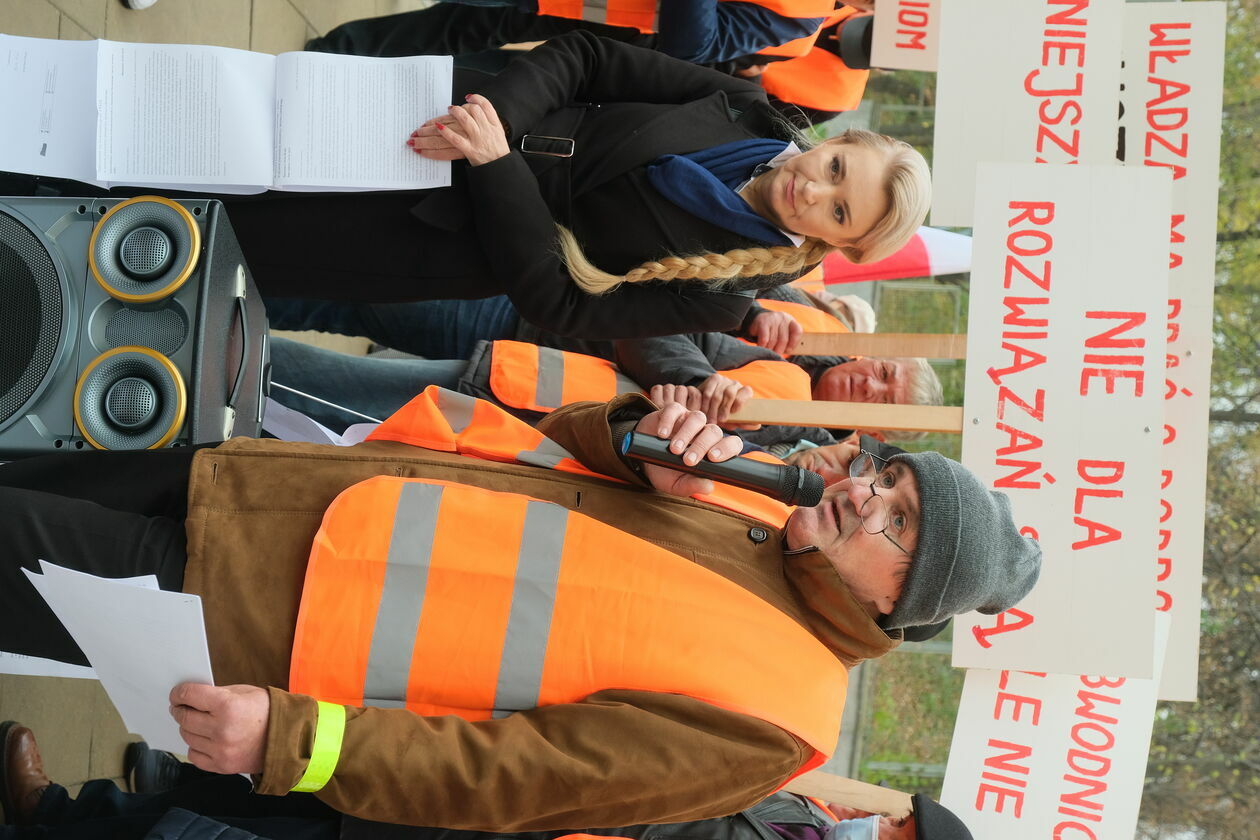  Protest pod siedzibą GDDKiA w Lublinie (zdjęcie 6) - Autor: Maciej Kaczanowski