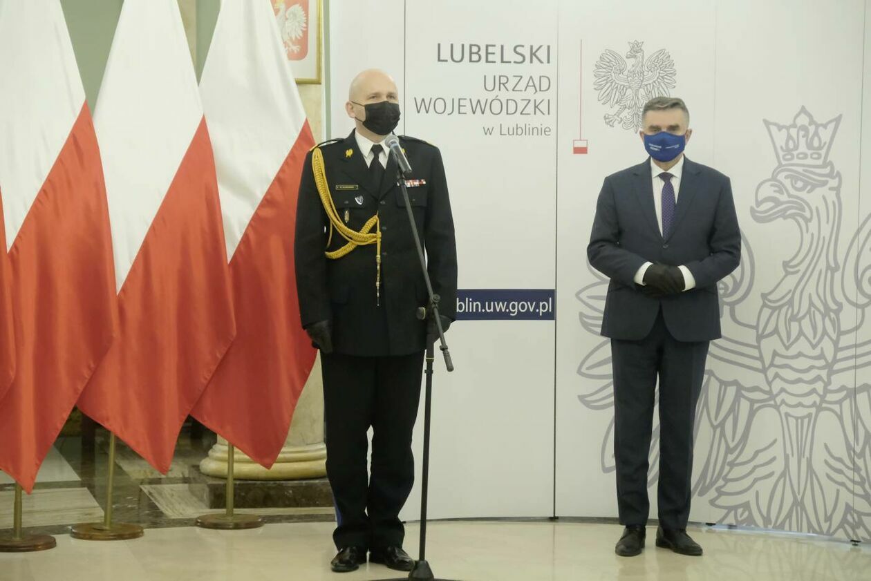  Wojewoda lubelski awanspował strazaków z PSP (zdjęcie 7) - Autor: Maciej Kaczanowski
