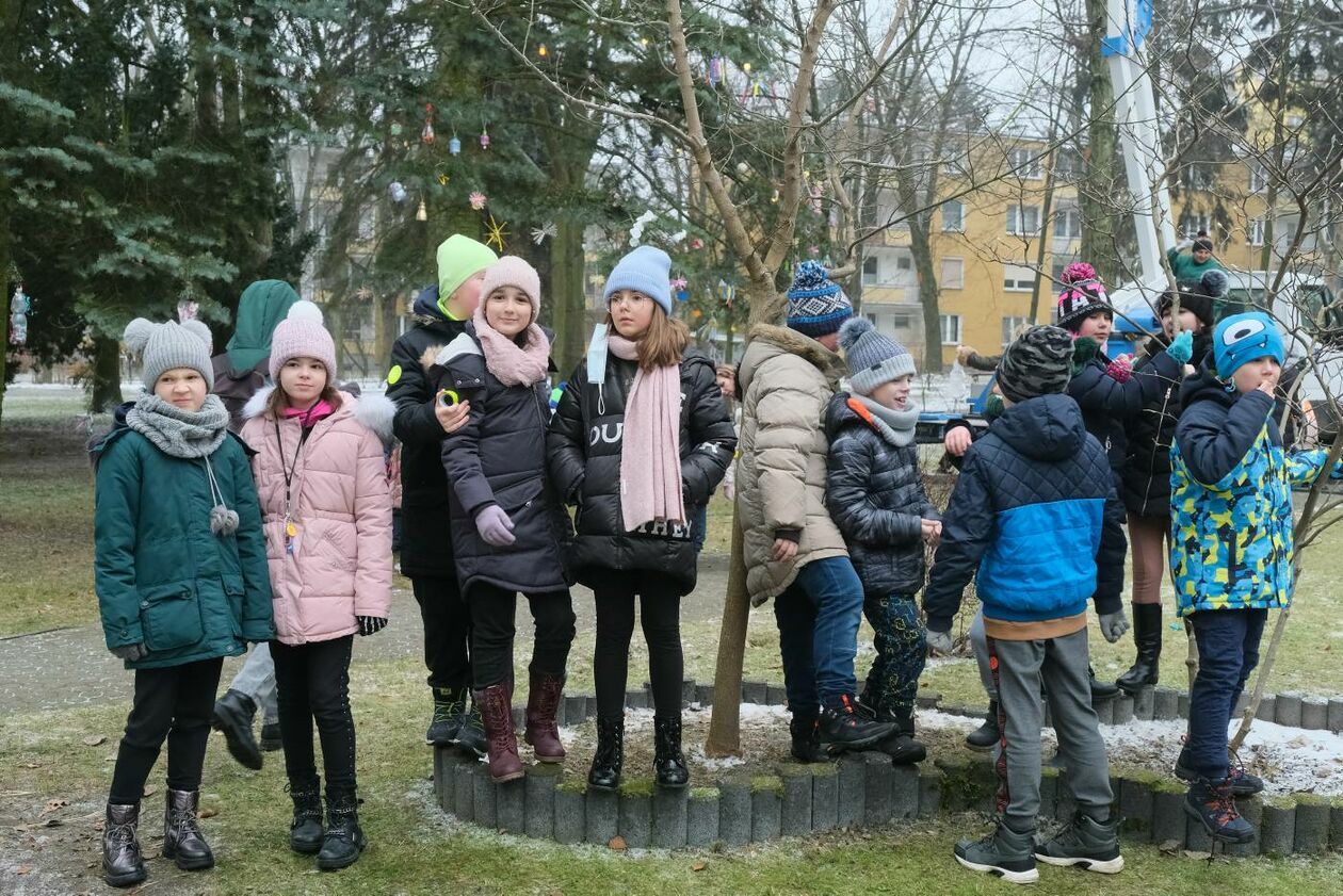  Mieszkańcy LSM wspólnie ubierali osiedlową choinkę a przedszkolaki miały zabawę mikołajkową (zdjęcie 4) - Autor: Maciej Kaczanowski
