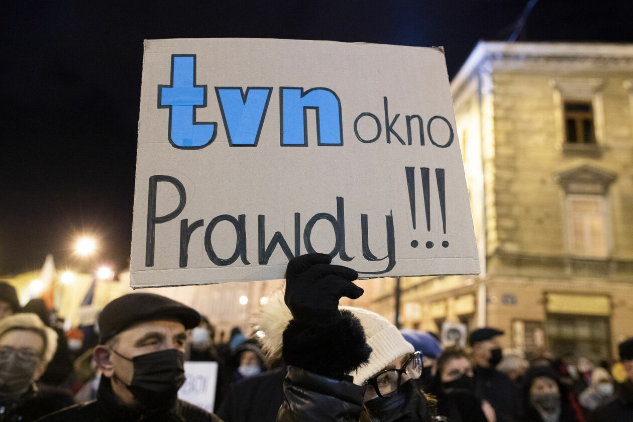  Lublin. Protest przeciwko lex TVN (zdjęcie 20) - Autor: Jacek Szydłowski 
