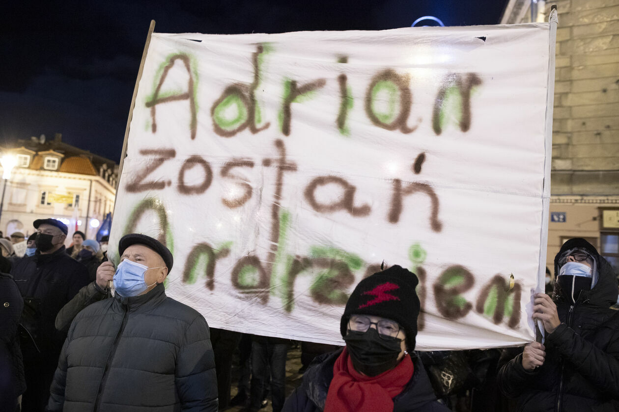  Lublin. Protest przeciwko lex TVN (zdjęcie 14) - Autor: Jacek Szydłowski 