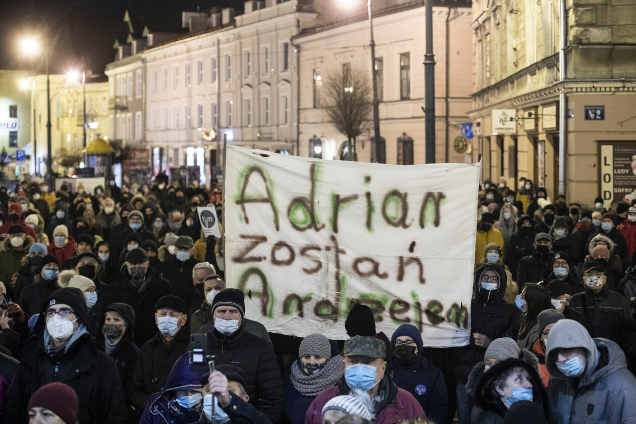  Lublin. Protest przeciwko lex TVN (zdjęcie 15) - Autor: Jacek Szydłowski 