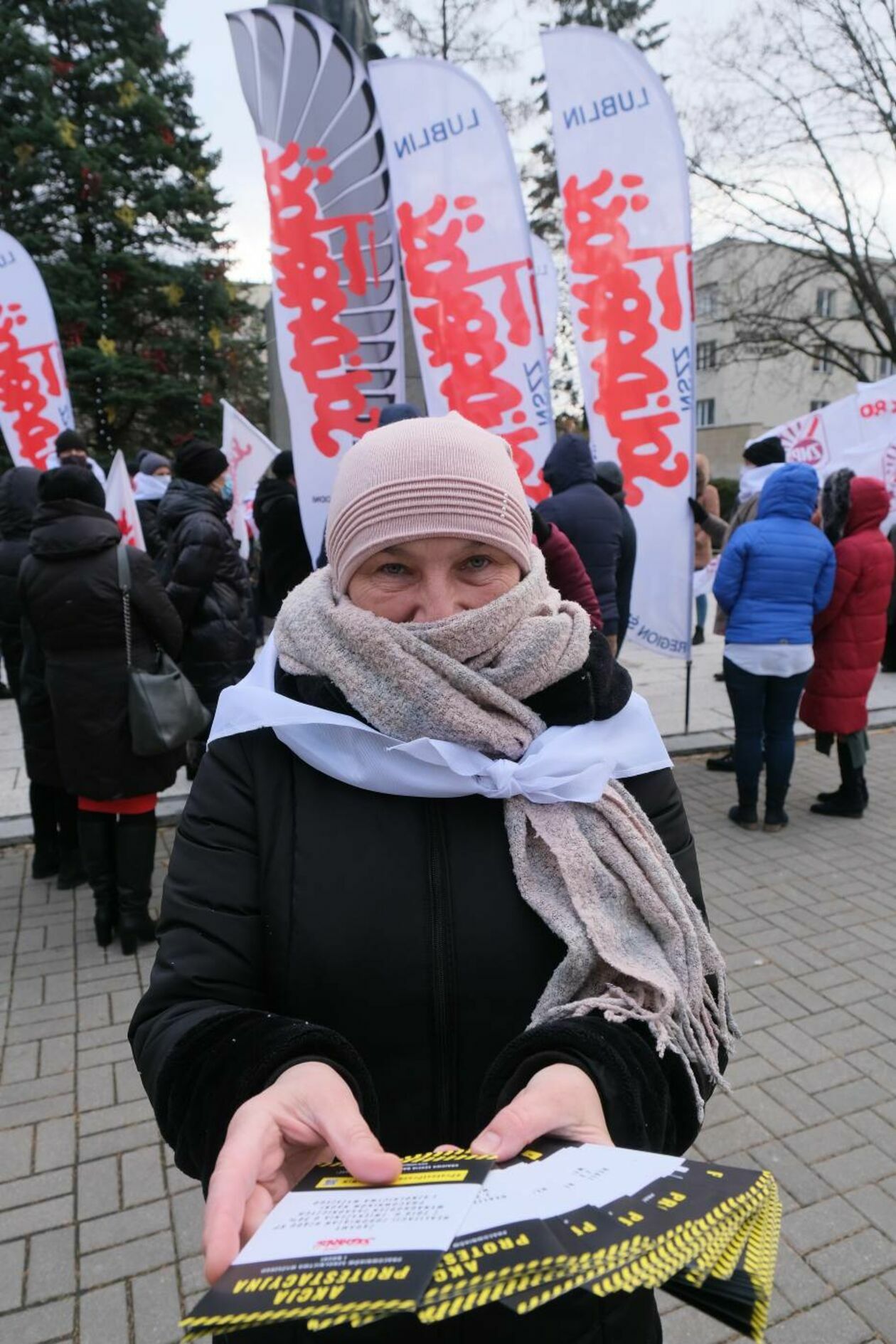  Protest pracowników UMCS (zdjęcie 11) - Autor: Maciej Kaczanowski