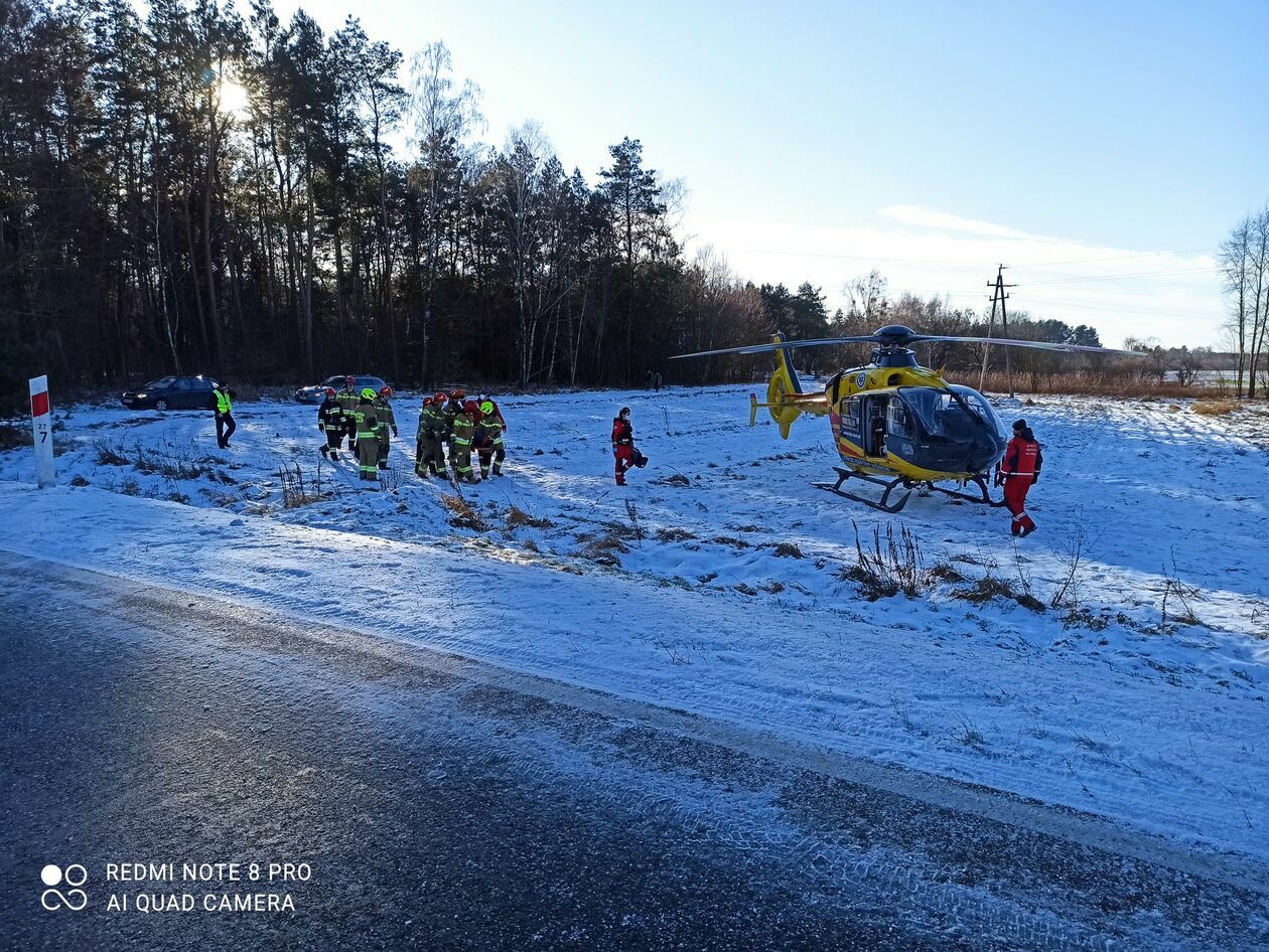  Wypadek w miejscowości Kożanówka (zdjęcie 2) - Autor: OSP KSRG Rossosz