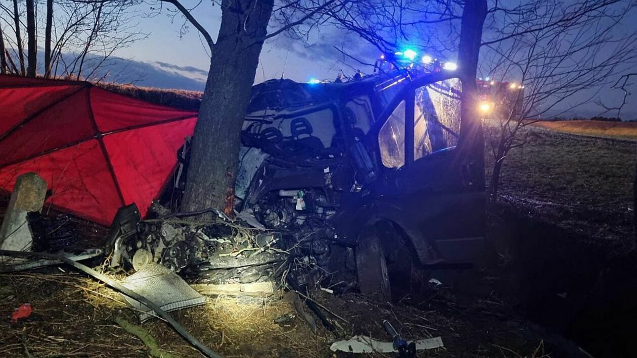 Śmiertelny wypadek w Poznaniu - Autor: JRG OSP Serokomla Serokomla/Facebook