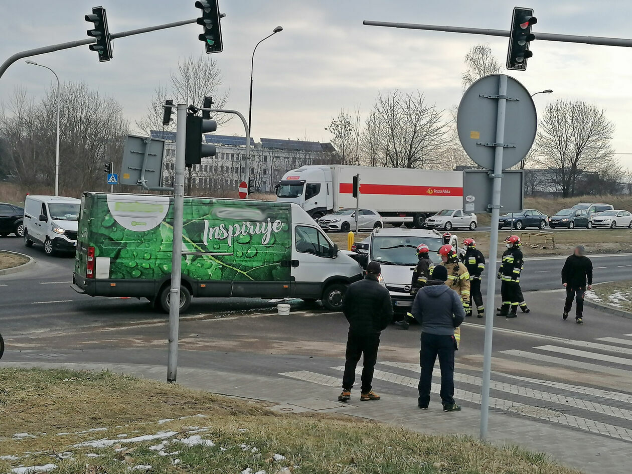 Kolizja na skrzyżowaniu al. Witosa i ul. Doświadczalnej w Lublinie - Autor: Elwira Arbaczewska