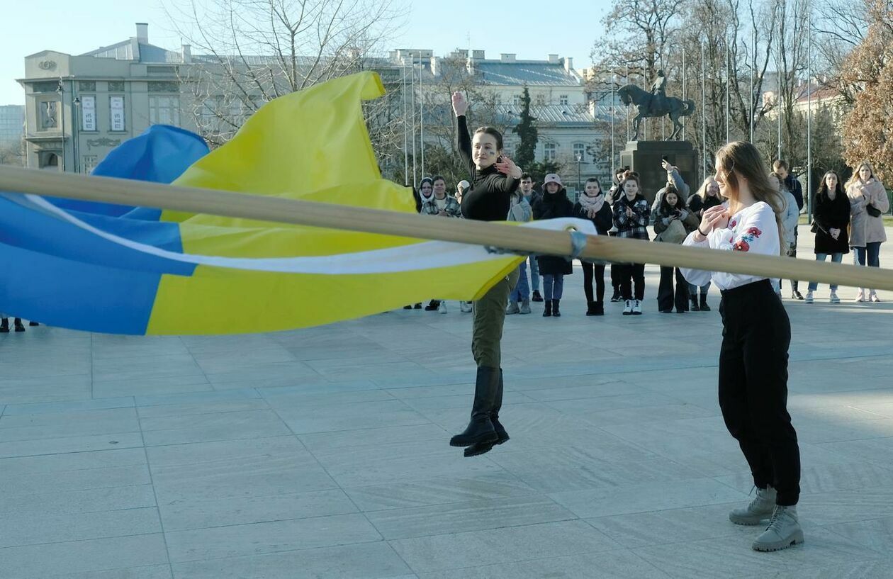  Ukraińscy studenci UMCS protestują przeciwko rosyjskiej inwazji na ich kraj (zdjęcie 4) - Autor: Maciej Kaczanowski