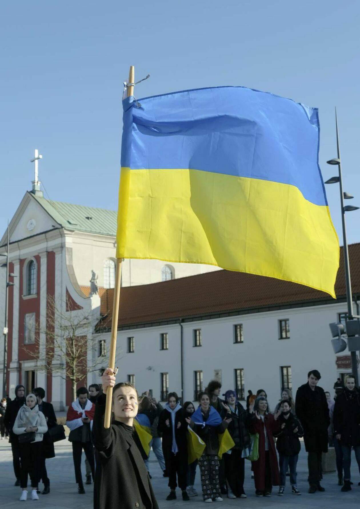  Ukraińscy studenci UMCS protestują przeciwko rosyjskiej inwazji na ich kraj (zdjęcie 7) - Autor: Maciej Kaczanowski