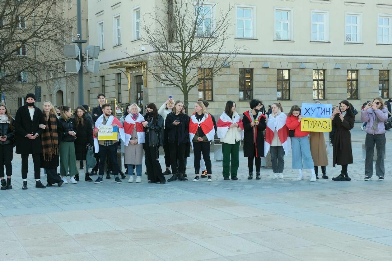  Ukraińscy studenci UMCS protestują przeciwko rosyjskiej inwazji na ich kraj (zdjęcie 12) - Autor: Maciej Kaczanowski