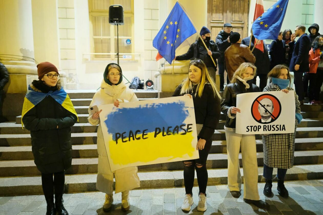  Lublin solidarny z Ukrainą (zdjęcie 3) - Autor: Maciej Kaczanowski