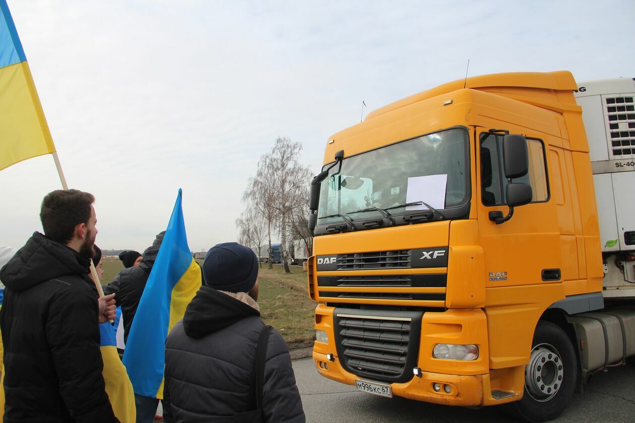 Protest Ukraińców na przejściu w Kukurykach  - Autor: Ewelina Burda