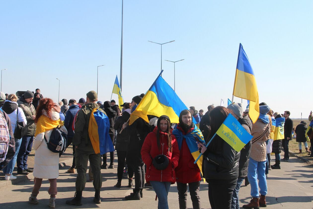  Protest Ukraińców na przejściu w Kukurykach  (zdjęcie 8) - Autor: Ewelina Burda