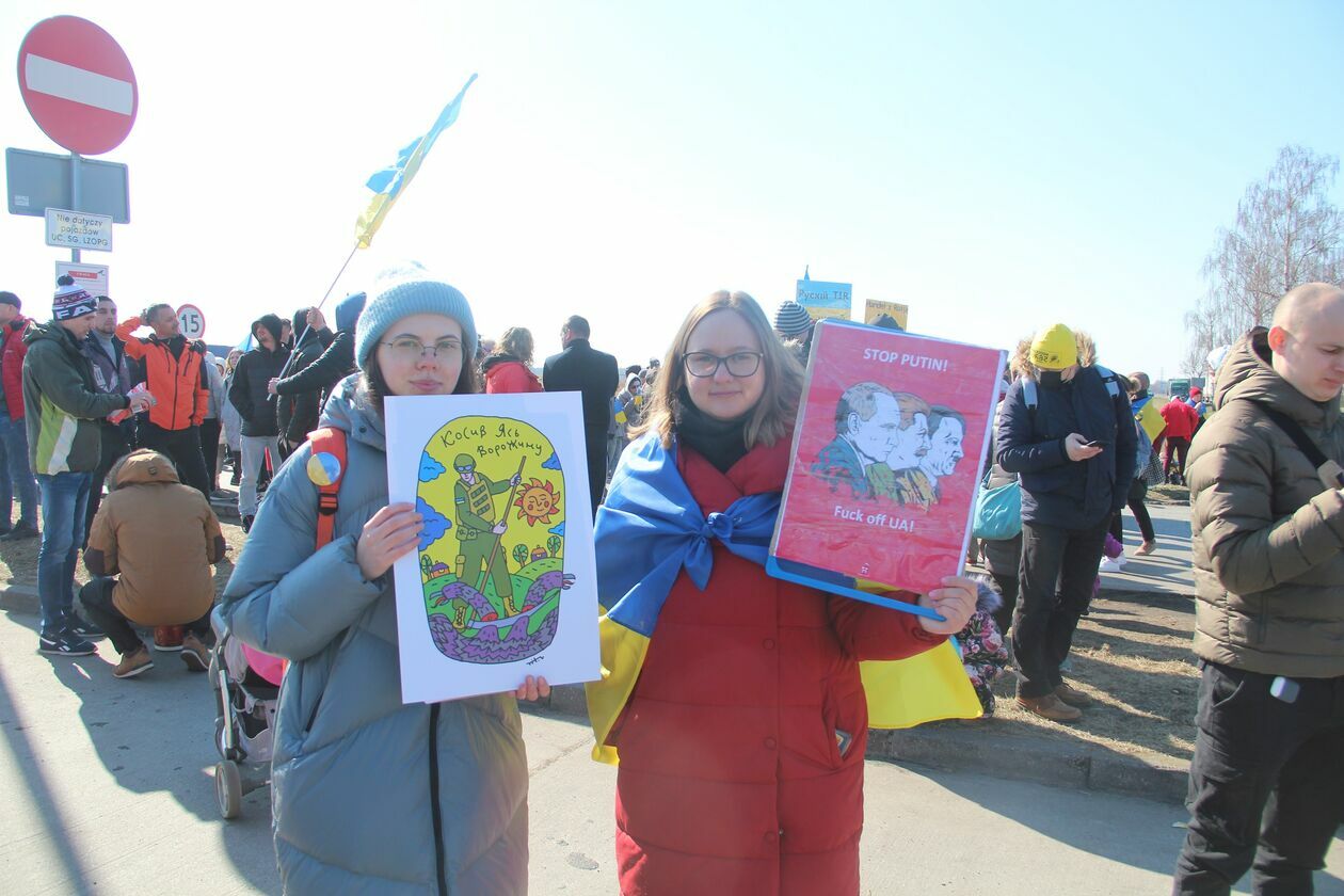  Protest Ukraińców na przejściu w Kukurykach   - Autor: Ewelina Burda