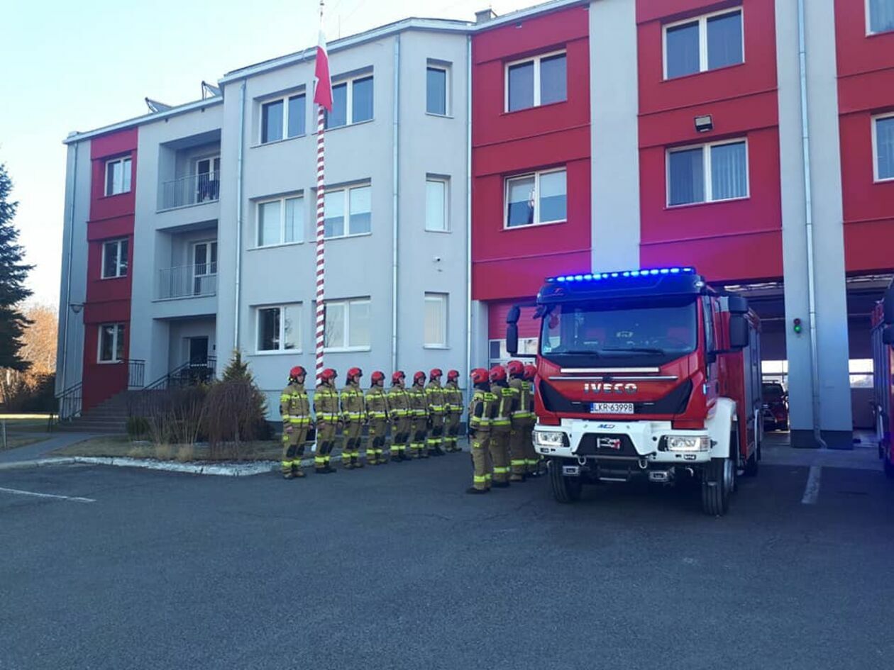  Akcja Minuta ciszy dla poległych strażaków z Ukrainy  - Autor: KP PSP w Kraśniku