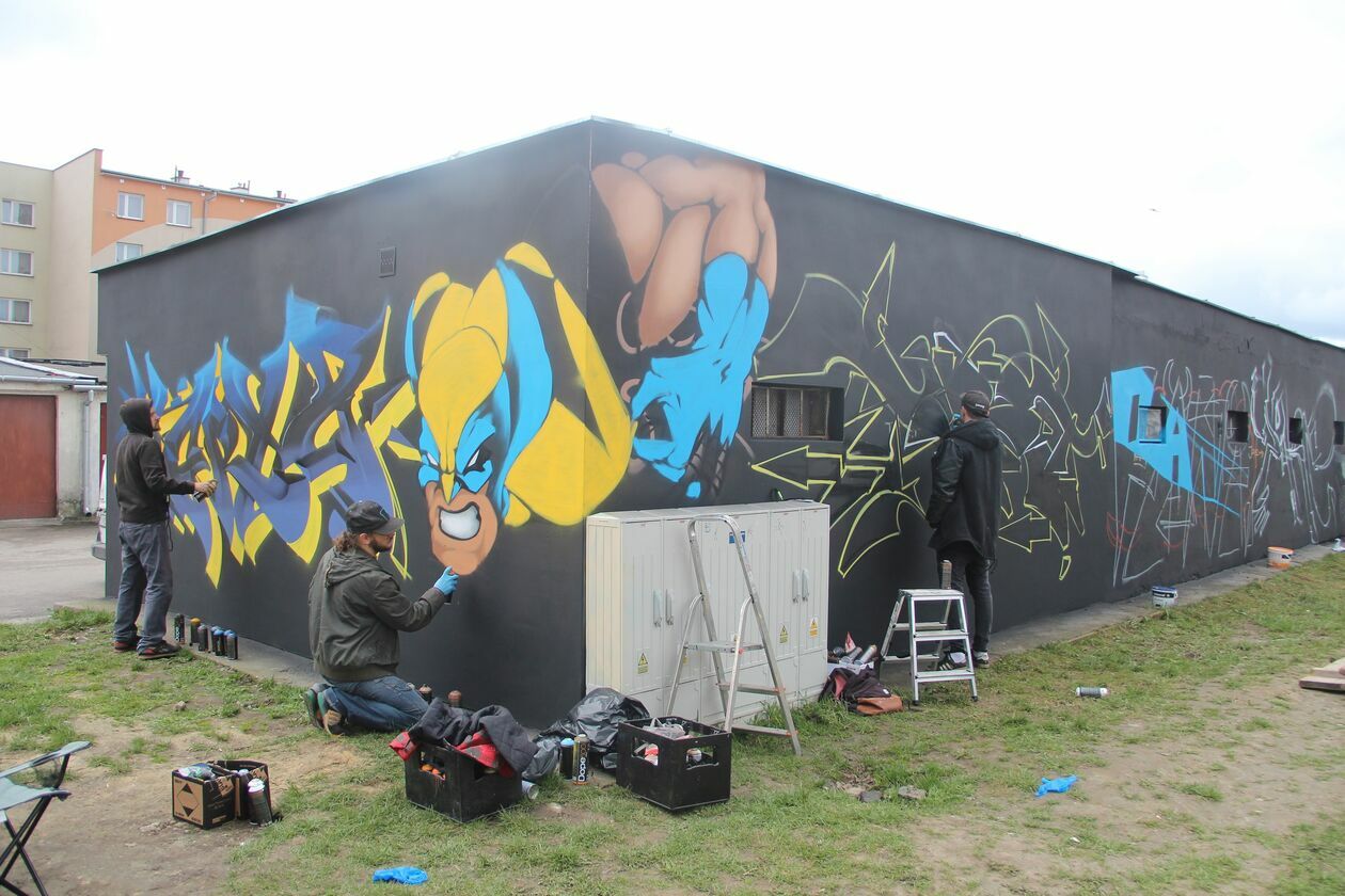  Graffiti dla Ukrainy  w Białej Podlaskiej  (zdjęcie 5) - Autor: Ewelina Burda