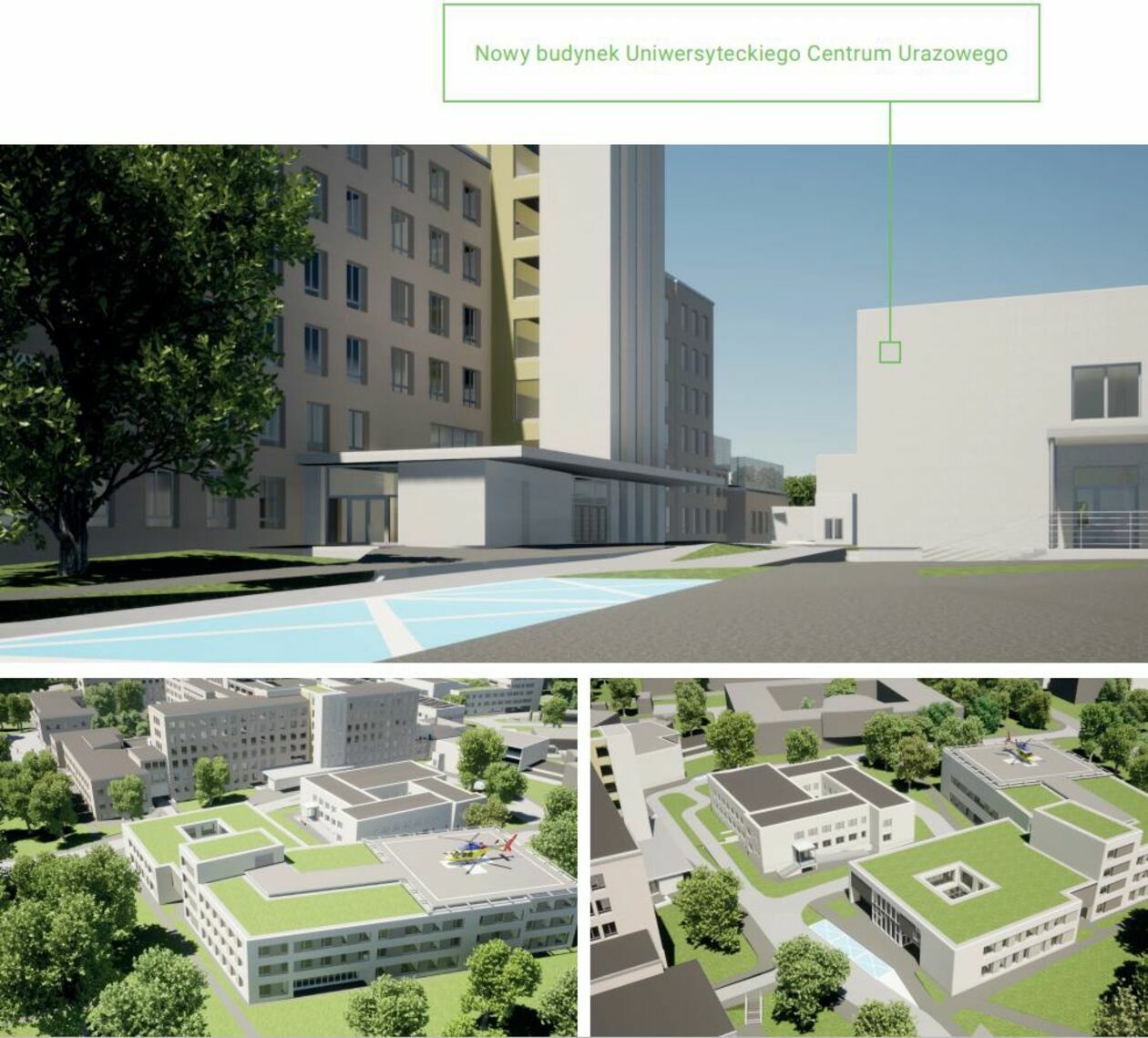  <p>Nowy budynek&nbsp;Uniwersyteckiego Centrum Urazowego</p>