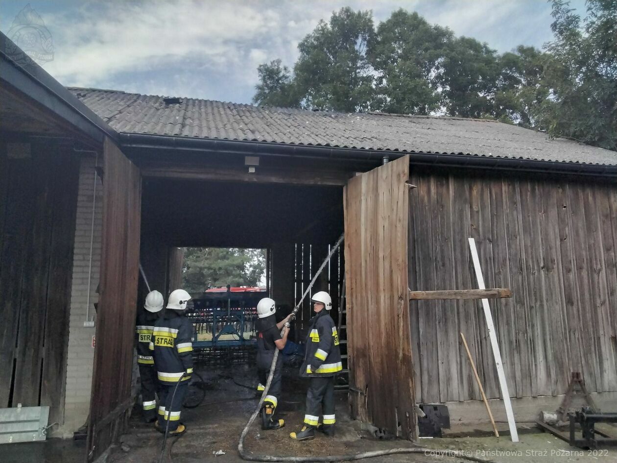 Pożar w miejscowości Kępki - Autor: Komenda Powiatowa PSP w Radzyniu Podlaskim