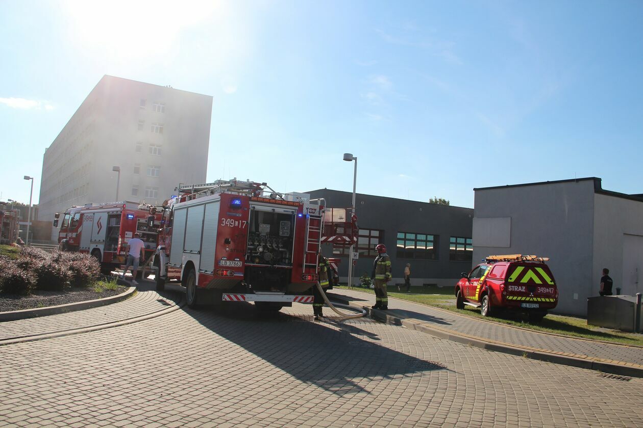  Pożar w bialskim  szpitalu  - Autor: Ewelina Burda