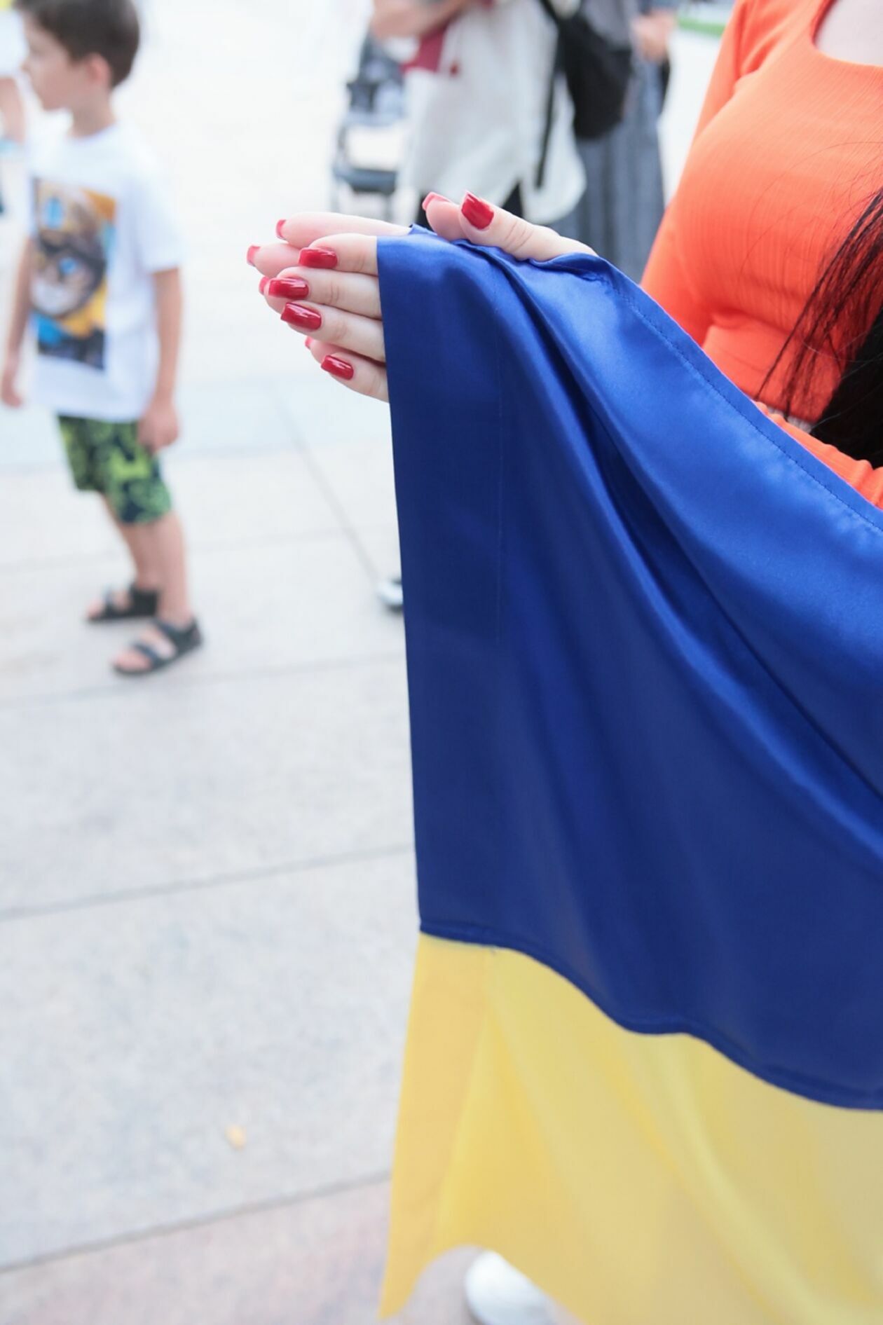  Łańcuch solidarności na placu Litewskim (zdjęcie 66) - Autor: Piotr Michalski