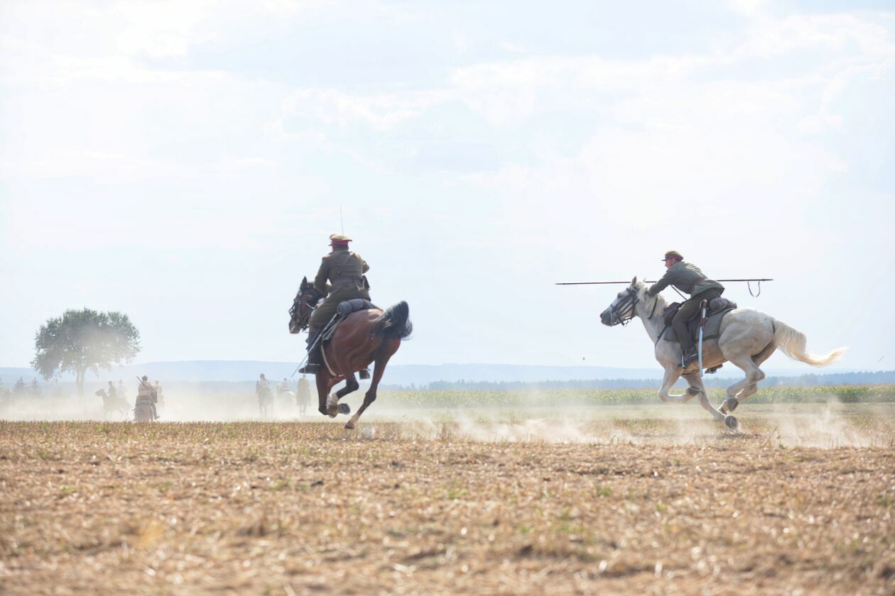  Pomnik Chwały Kawalerii i Artylerii Konnej. Rekonstrukcja bitwy pod Komarowem	 (zdjęcie 43) - Autor: Piotr Michalski