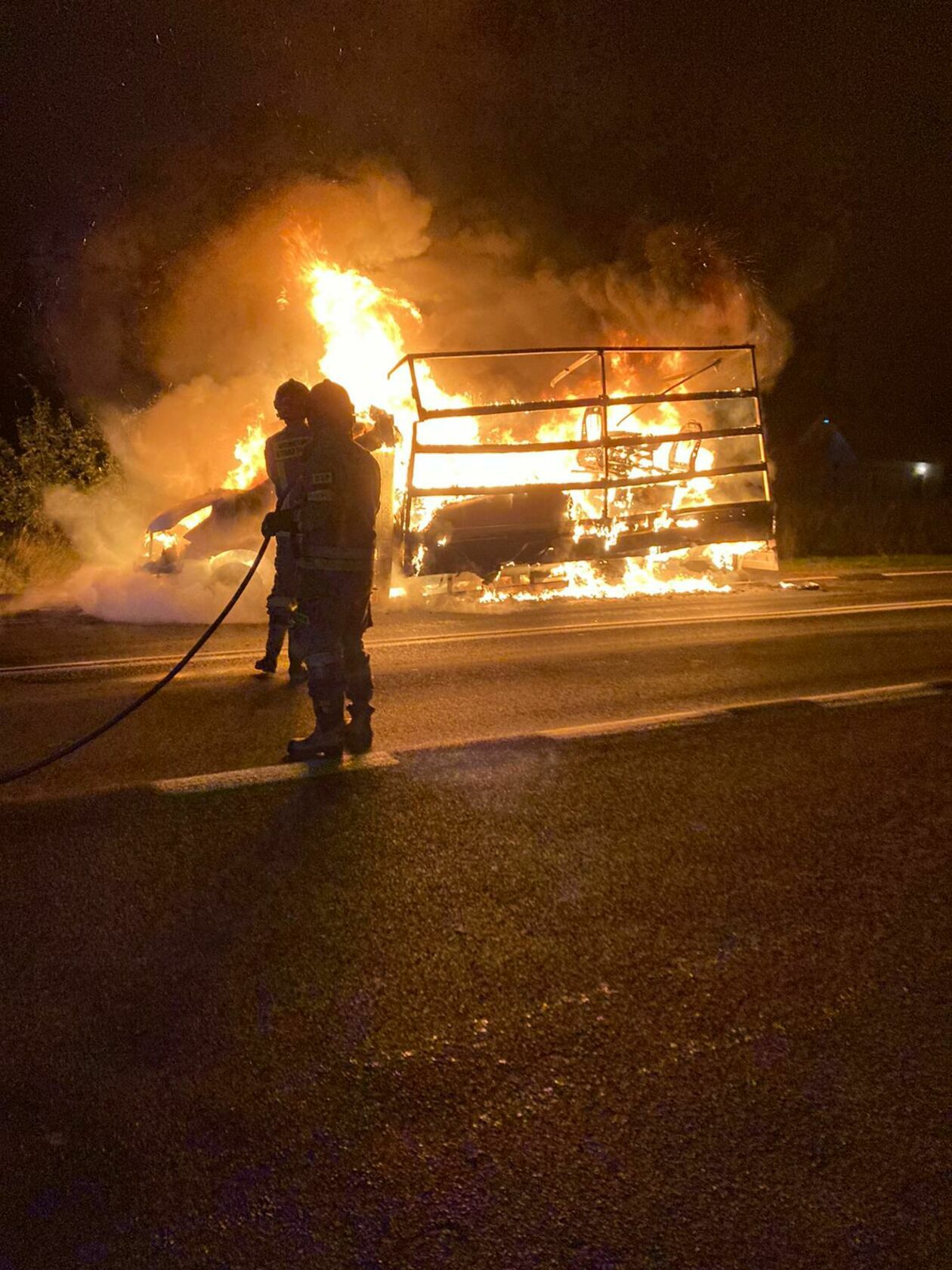  Pożar samochodu dostawczego   - Autor: Komenda Miejska PSP w Chełmie